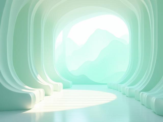 自然光と風をテーマにした環境グラフィックデザインのコンセプトアート