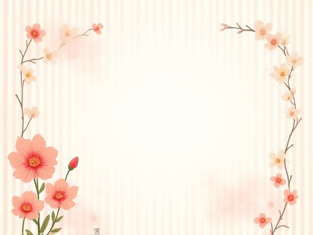 日本の四季の花をテーマにしたグリーティングカードデザイン