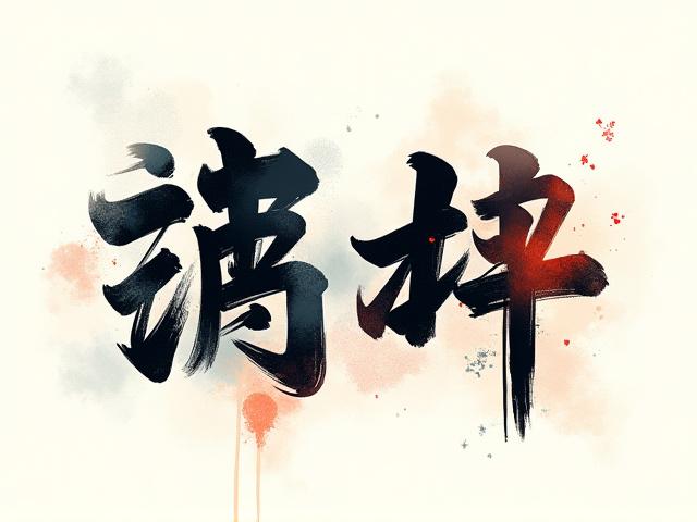 日本画要素を取り入れたインストラクターのタイポグラフィ作品